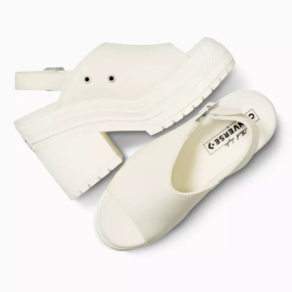 Chuck 70 De Luxe Heel Sandal Platform 2025 WHITE Women's Size 7 A13796C NEW - Picture 13 of 16